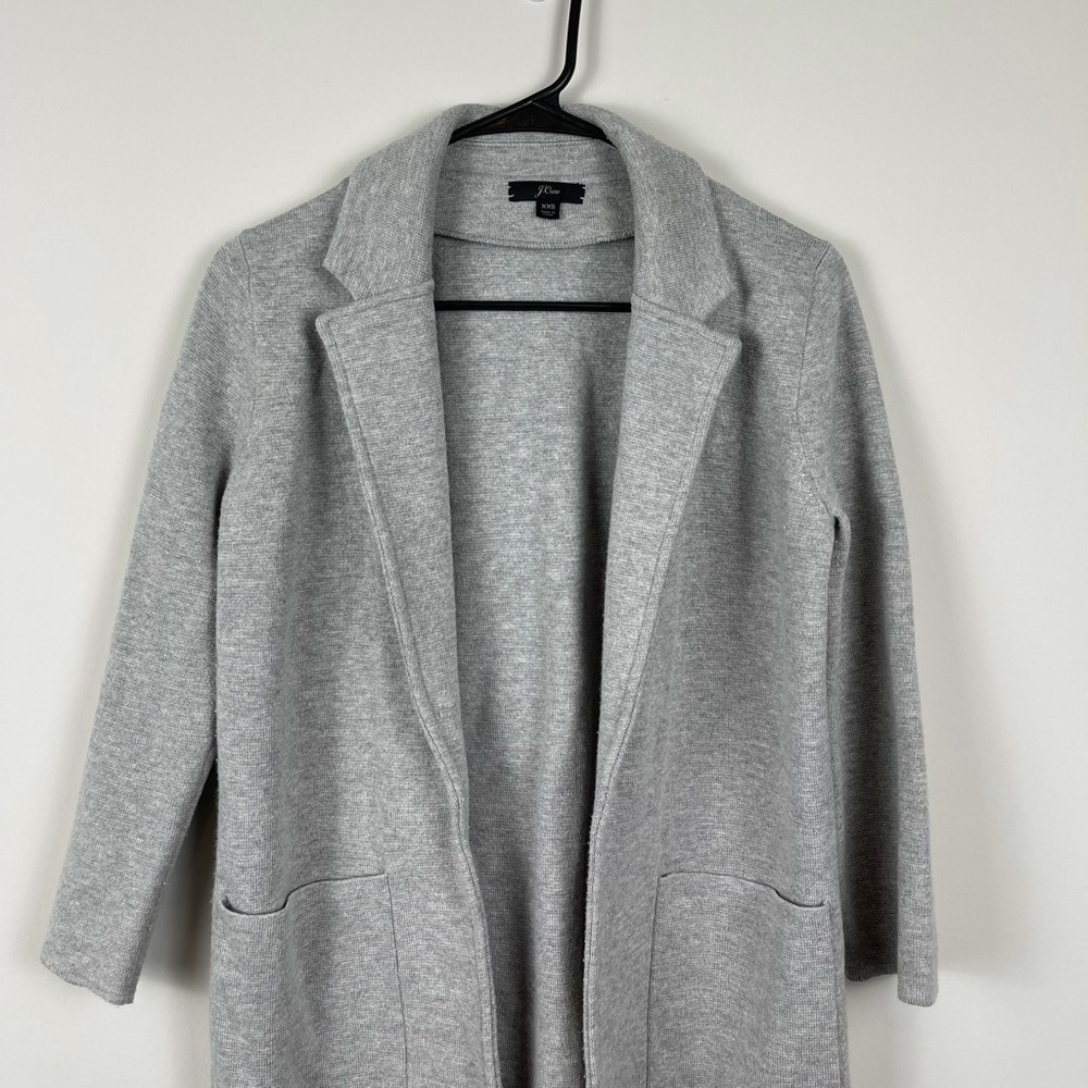 J.Crew Sophie Merino Wool Open Front Sweater Blazer XXS - Picture 5 of 8